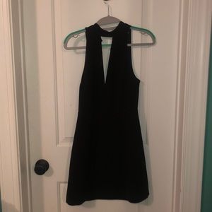 black Express homecoming dress, keyhole neck line